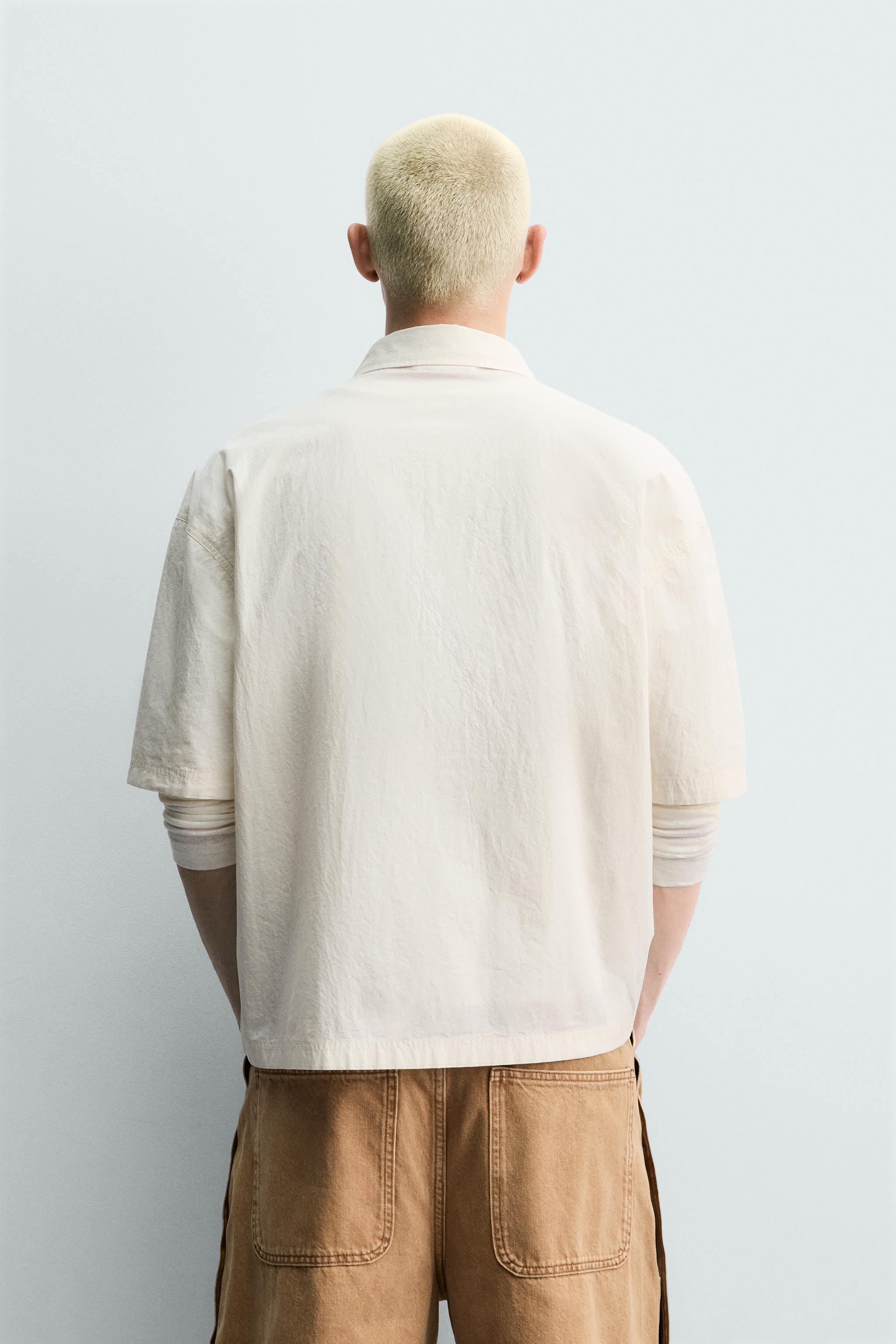 RELAXED FIT TEXT PATCH SHIRT